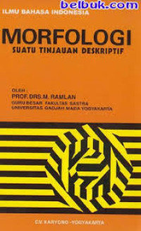 Image of Ilmu Bahasa Indonesia Morfologi ; Suatu Tinjauan Deskriptif